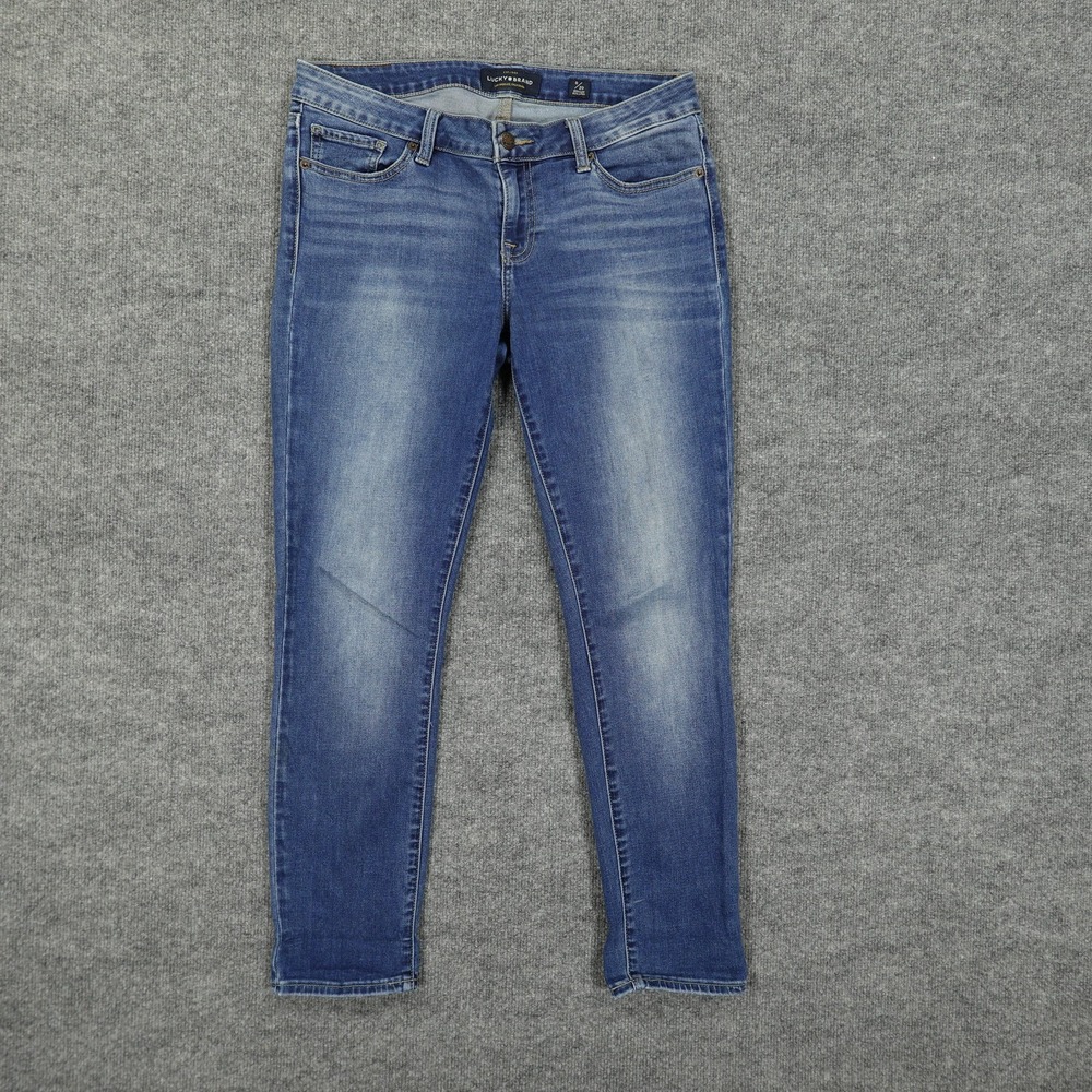 Lucky Brand Jeans Womens 8/29 Blue Skinny Mid Rise Medium Wash Stretch‎ Denim